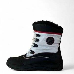 totes Black and White Winter Boots